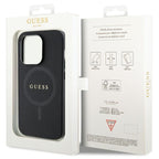 Guess MagSafe dėklas iPhone 14 Pro – juodas
