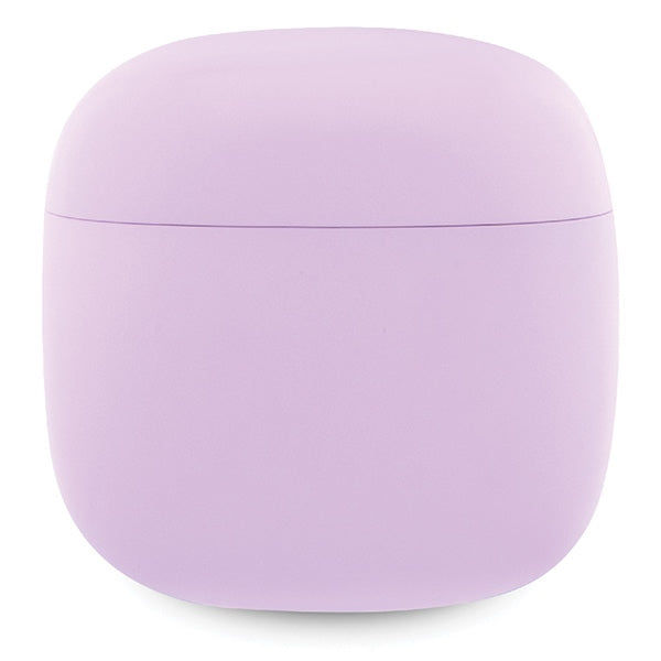 Guess GUTWST26PSU TWS Bluetooth ausinės + prijungimo stotelė - violetinis klasikinis EST logotipas
