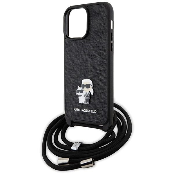 Karl Lagerfeld crossbody dėklas iPhone 14 Pro Max – juodas