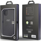Audi Carbon Fiber dėklas iPhone 11/XR 6.1 – juodas -- iPhone 11