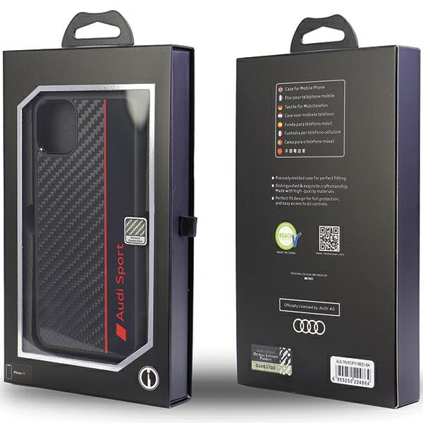 Audi anglies pluošto dėklas iPhone 11/XR – juodas -- iPhone 11