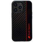 Audi Carbon Fiber Stripe dėklas iPhone 13 Pro/13 – juodas