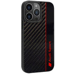Audi Carbon Fiber Stripe dėklas iPhone 13 Pro/13 – juodas