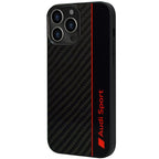 Audi Carbon Fiber Stripe dėklas iPhone 13 Pro/13 – juodas