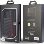 Audi Carbon Fiber Stripe dėklas iPhone 13 Pro/13 – juodas