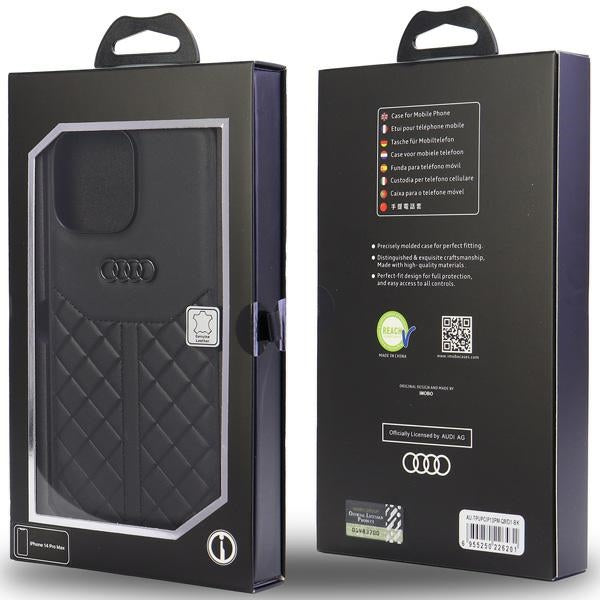 Audi odinis dėklas iPhone 13 Pro Max – juodas -- iPhone 13 Pro Max