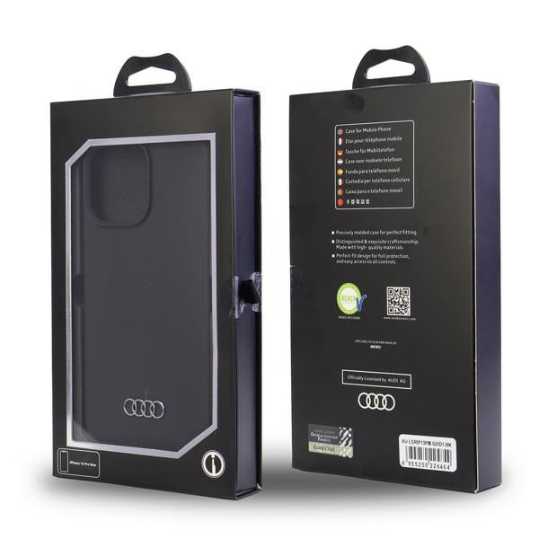 Audi silikoninis dėklas iPhone 13 Pro Max – juodas