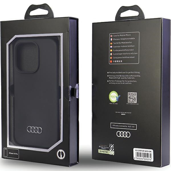 Audi silikoninis dėklas iPhone 14 Pro – juodas