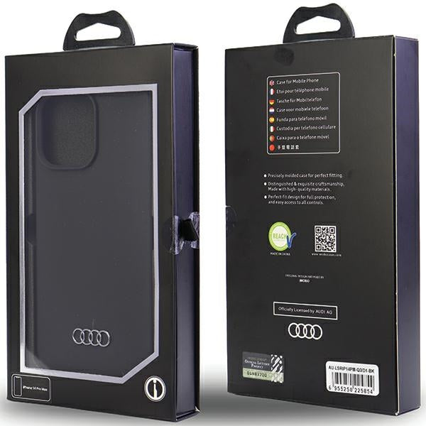 Audi silikoninis dėklas iPhone 14 Pro Max – juodas