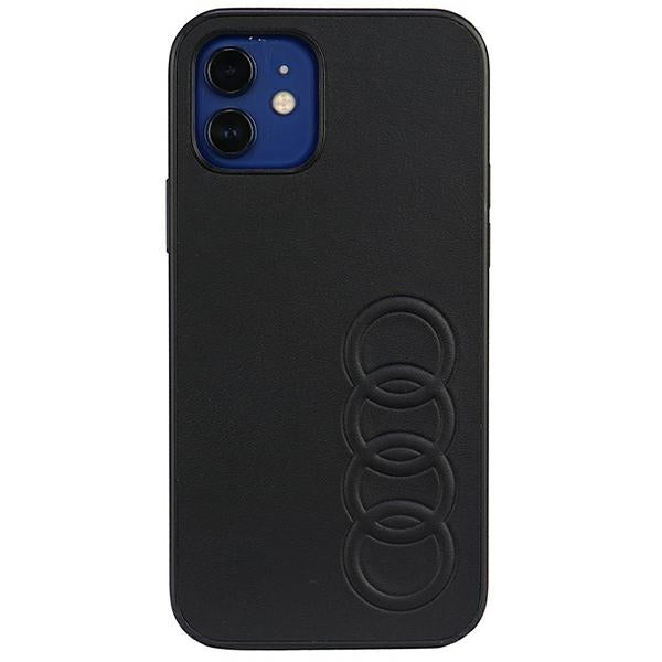 Audi dėklas iPhone 12 / 12 Pro – juodas (eko oda) -- iPhone 12