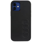 Audi dėklas iPhone 12 / 12 Pro – juodas (eko oda) -- iPhone 12