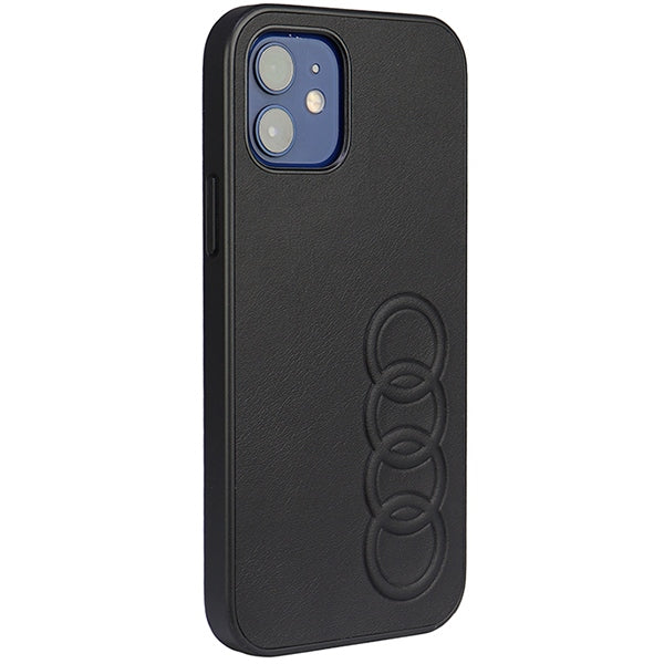 Audi dėklas iPhone 12 / 12 Pro – juodas (eko oda) -- iPhone 12