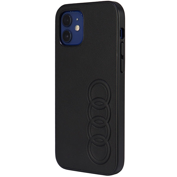 Audi dėklas iPhone 12 / 12 Pro – juodas (eko oda) -- iPhone 12
