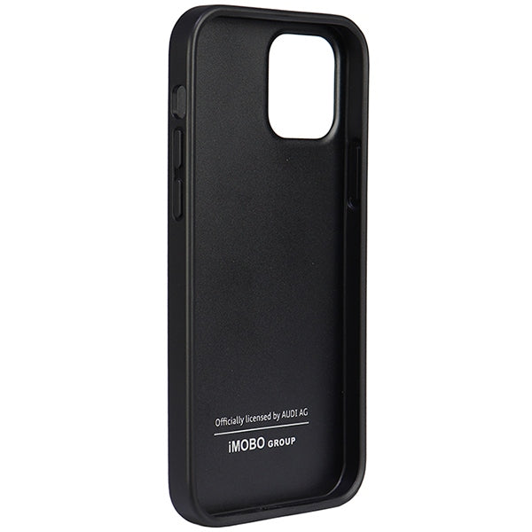 Audi dėklas iPhone 12 / 12 Pro – juodas (eko oda) -- iPhone 12