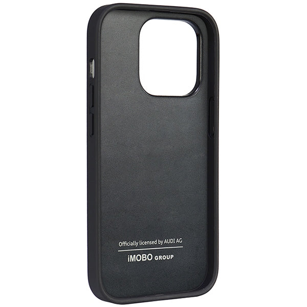 Audi Synthetic Leather dėklas iPhone 14 Pro – juodas