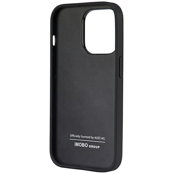 Audi Synthetic Leather dėklas iPhone 14 Pro – juodas