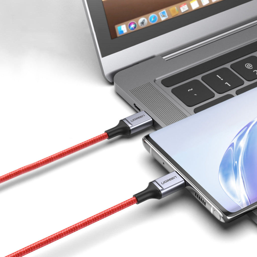 Ugreen US294 USB-C - USB-C 3A 480Mb/s kabelis 1m - raudonas -- Cell phone cables