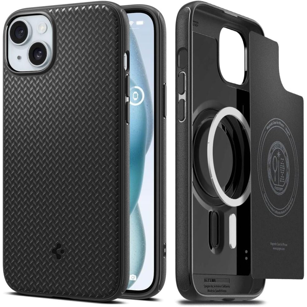 Spigen Mag Armor MagSafe iPhone 15 dėklas – matinis juodas -- iPhone 15