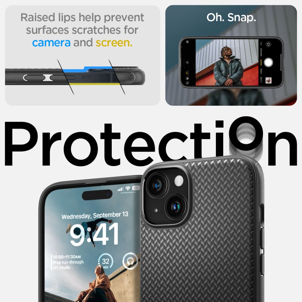 Spigen Mag Armor MagSafe iPhone 15 dėklas – matinis juodas -- iPhone 15