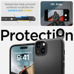 Spigen Mag Armor MagSafe iPhone 15 dėklas – matinis juodas -- iPhone 15