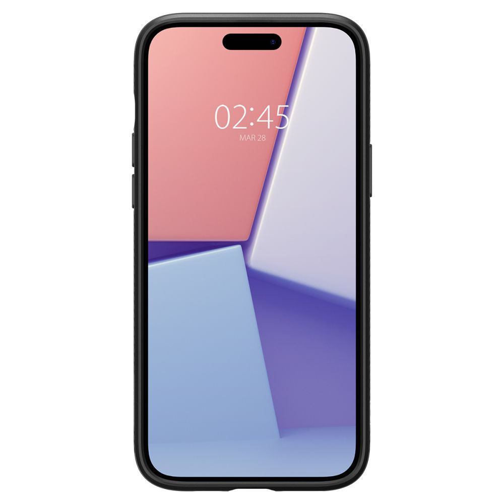 Spigen Liquid Air dėklas iPhone 15 – matinis juodas