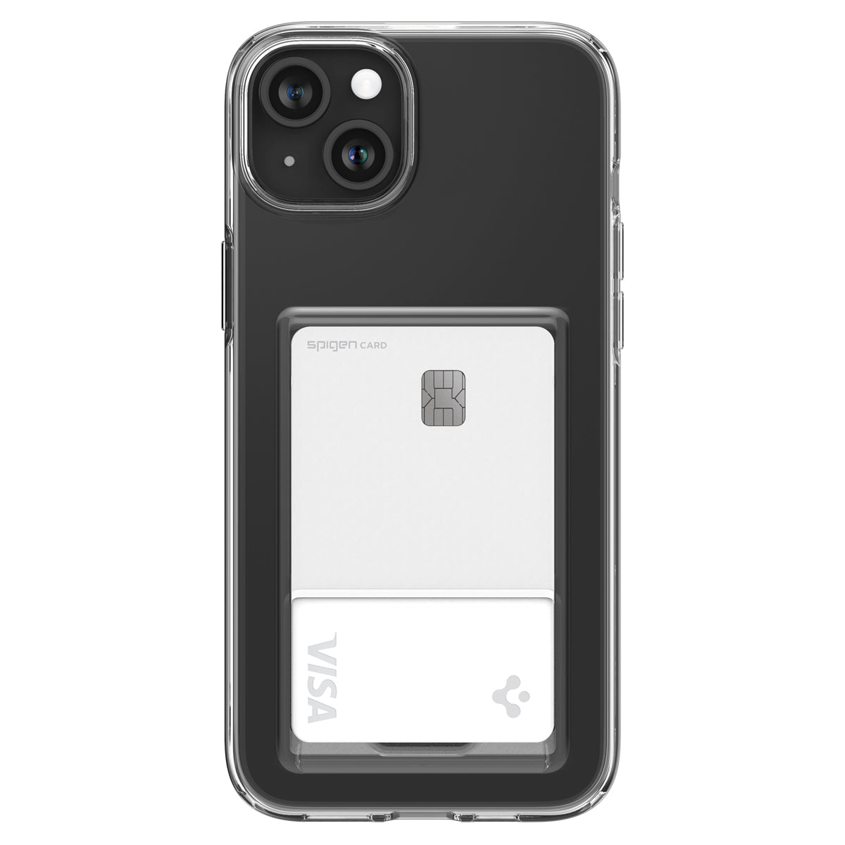 Spigen Crystal Slot dėklas iPhone 15 Plus – skaidrus