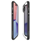 Spigen Crystal Hybrid dėklas iPhone 15 Plus – skaidrus/juodas