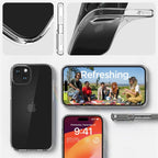 Spigen Crystal Flex dėklas iPhone 15 Plus – skaidrus
