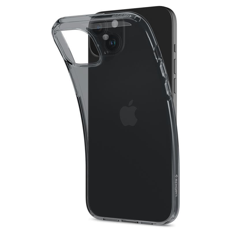 Spigen Crystal Flex dėklas iPhone 15 Plus – pilkai skaidrus