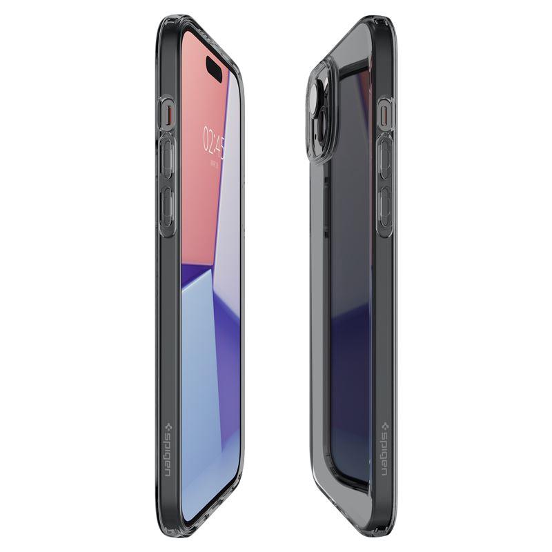 Spigen Crystal Flex dėklas iPhone 15 Plus – pilkai skaidrus
