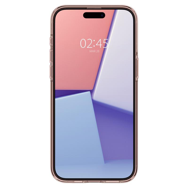 Spigen Crystal Flex dėklas iPhone 15 Pro Max – rožinis/skaidrus