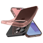 Spigen Crystal Flex dėklas iPhone 15 Pro Max – rožinis/skaidrus
