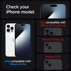 Spigen Glas.TR EZ Fit grūdintas stiklas iPhone 15 Pro (2 vnt.)