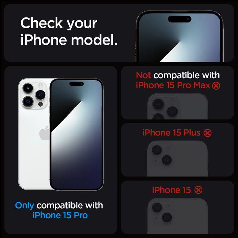 Spigen Glas.TR EZ Fit grūdintas stiklas iPhone 15 Pro (2 vnt.)