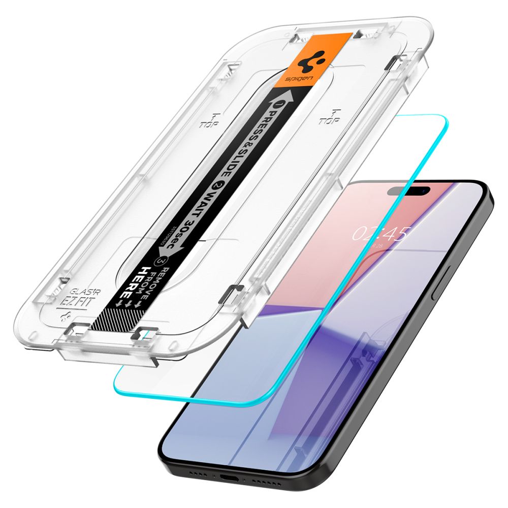 Spigen Glas.TR EZ Fit grūdintas stiklas iPhone 15 Pro (2 vnt.)