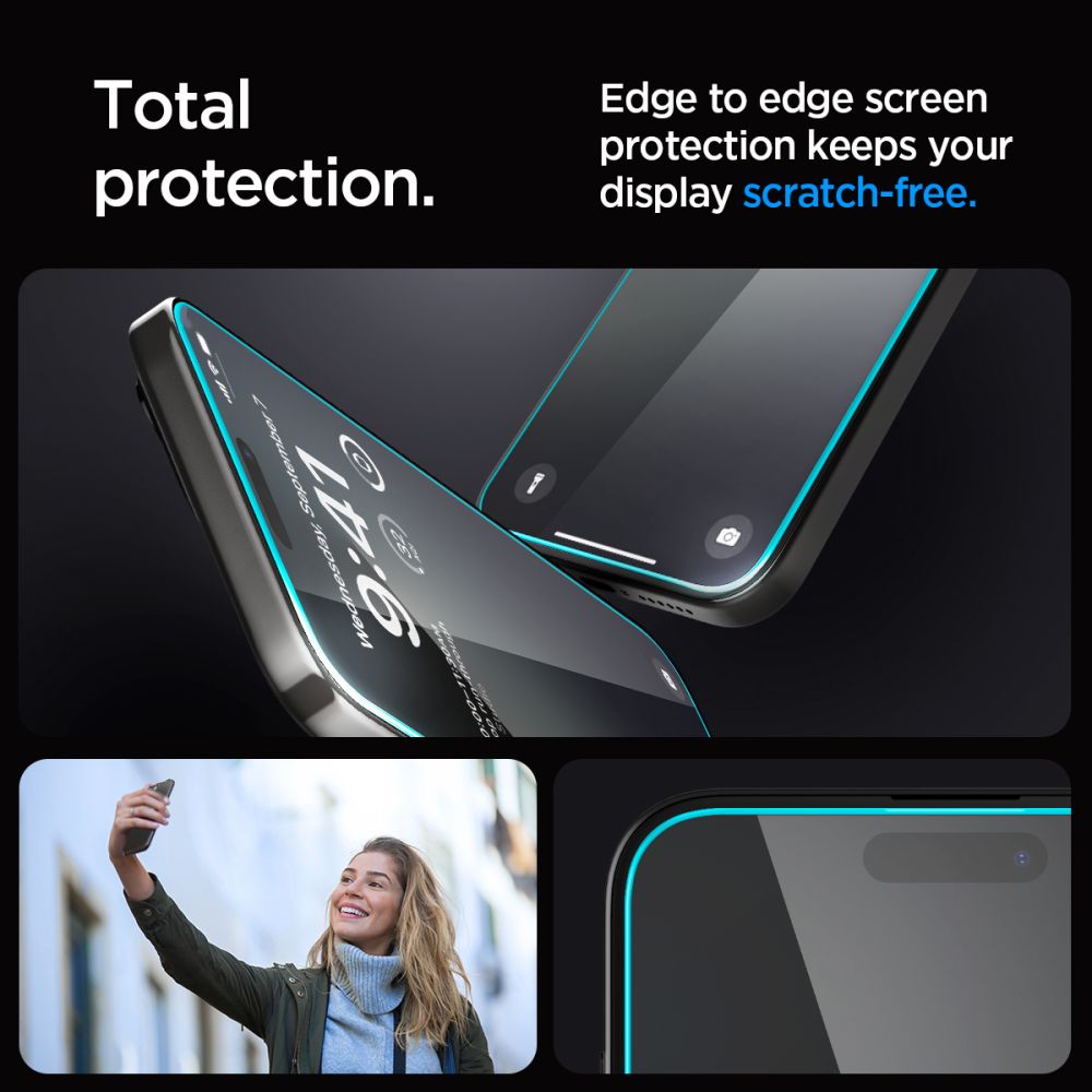 Spigen GlasTR EZ Fit grūdintas stiklas iPhone 15 Pro Max (2 vnt.)