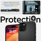 Spigen Liquid Air dėklas iPhone 15 Plus – juodas
