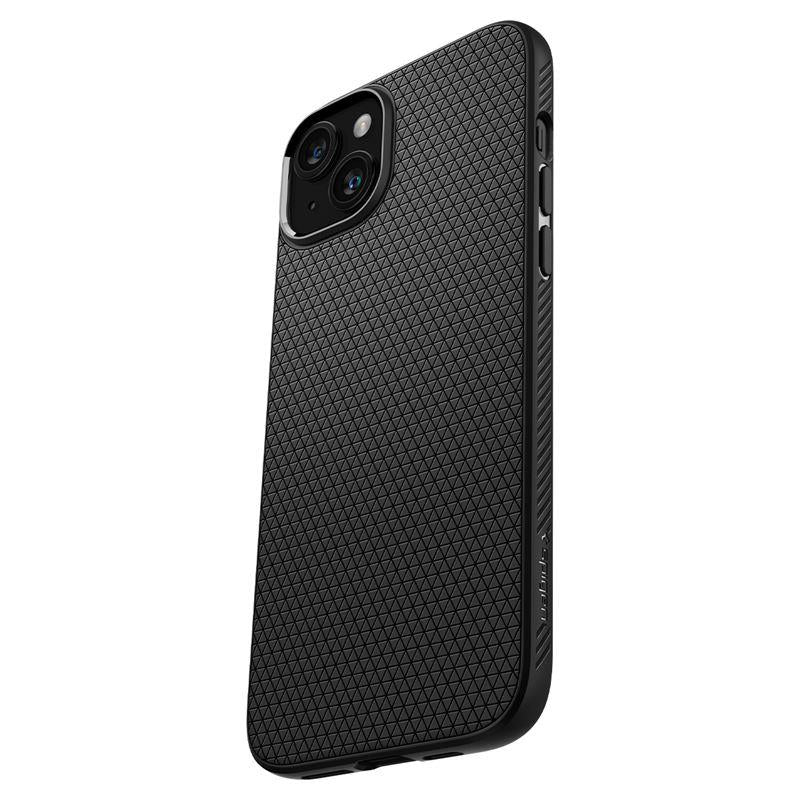 Spigen Liquid Air dėklas iPhone 15 Plus – juodas
