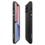 Spigen Liquid Air dėklas iPhone 15 Plus – juodas