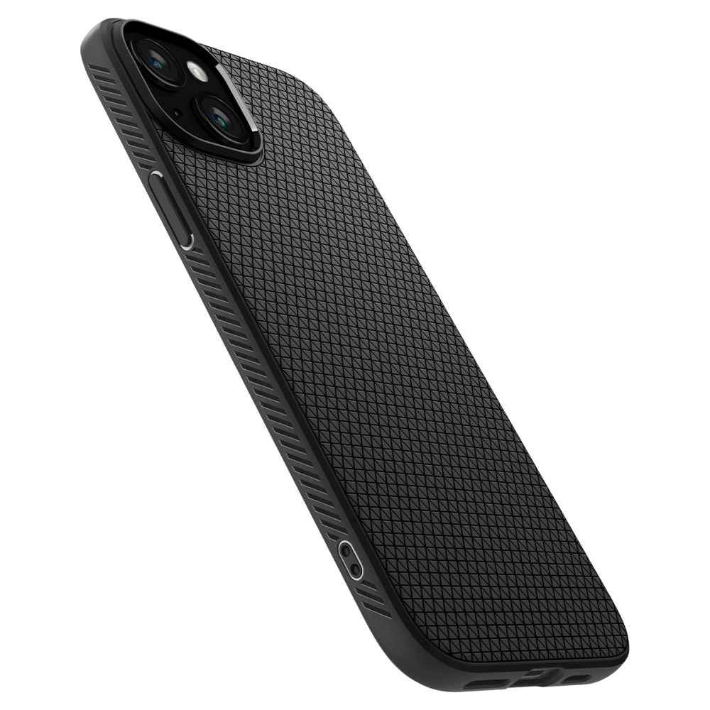 Spigen Liquid Air dėklas iPhone 15 Plus – juodas