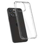 Skaidrus Spigen Crystal Hybrid dėklas iPhone 15 Pro