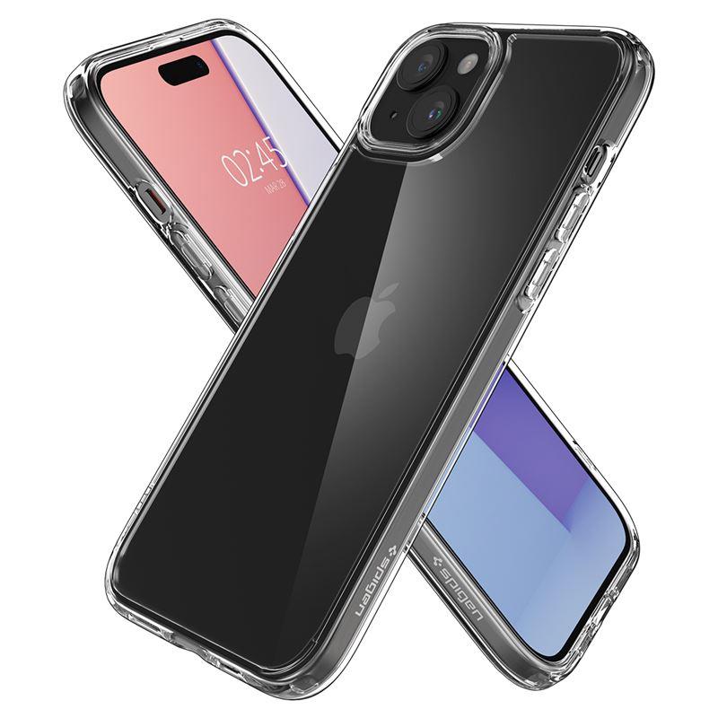 Spigen Crystal Hybrid dėklas iPhone 15 Plus – skaidrus