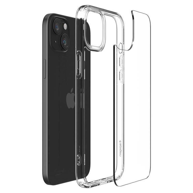 Spigen Crystal Hybrid dėklas iPhone 15 Plus – skaidrus
