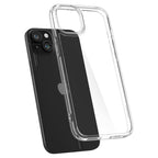 Spigen Crystal Hybrid dėklas iPhone 15 Plus – skaidrus