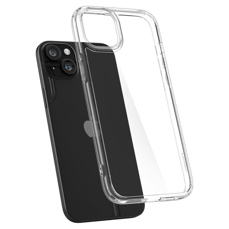 Spigen Crystal Hybrid dėklas iPhone 15 Plus – skaidrus