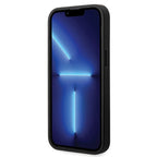 BMW Leather Diamond Pattern dėklas iPhone 14 Pro – juodas