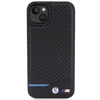 BMW odinis anglies pluošto dėklas iPhone 15 Plus – juodas