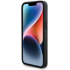 BMW Leather Carbon dėklas iPhone 15 Pro Max – juodas