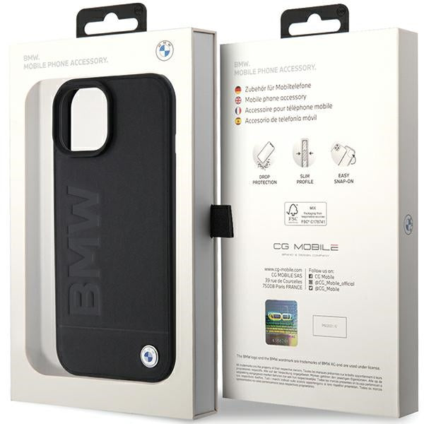 BMW odinis MagSafe dėklas iPhone 15 Plus – juodas
