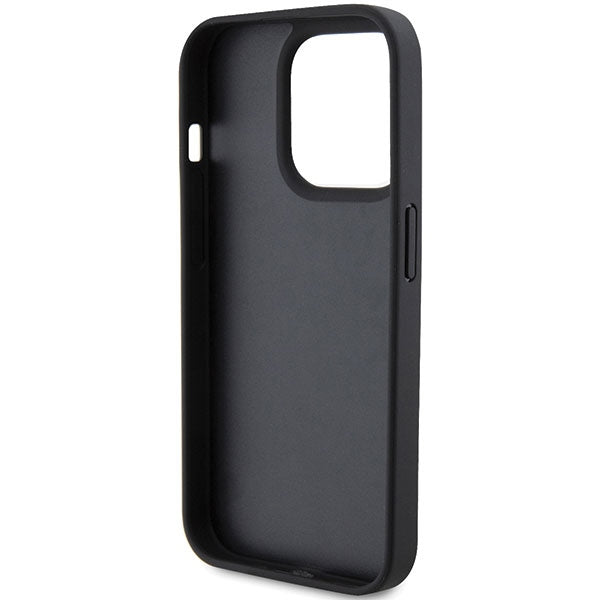 Ferrari Twist Metal Logo dėklas iPhone 15 Pro – raudonas